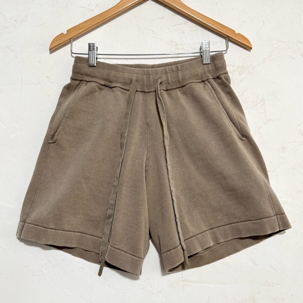 3/$20 Zara Tan Drawstring Sweat Shorts Relaxed Fit Elastic Waist Small